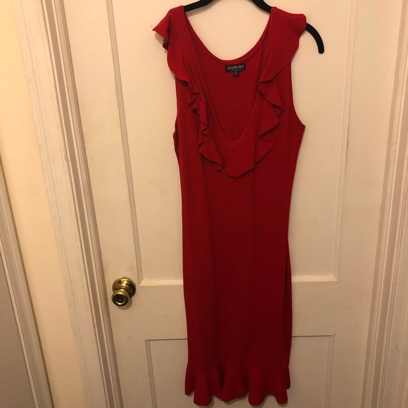Fashion Nova Red Flare Hem Dress Size 1X - Picture 5 of 6